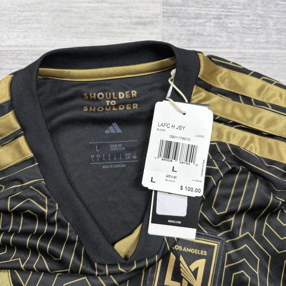 LAFC Adidas Black Gold Home Jersey 26/27 Size Large Slimfit JL6806 Soccer Futbol